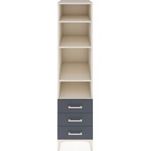 Kronos Dolap 4 Raflı 3 Çekmeceli 44x59x182 Aytaşı-antrasit Aytaşı