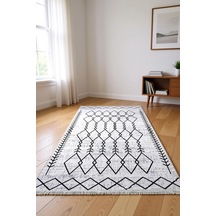 İskandinav Desen Modern Dekoratif Kilim Ekru