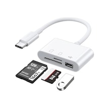 5232 Usb Type C To Sd Microsd Tf Kart Okuyucu Çevirici Dönüştürücü Adaptör