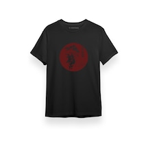 My Hero Red Riot Siyah Kısa Kol Erkek Tshirt 001