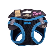 Doggie Havalı Dokuma Neon Serisi Küçük Irk Göğüs Tasması Mavi 2XS Mavi