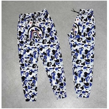 Tarzyeri Unisex Pubg Bape X Shark Eşofman Altı - Gri 001