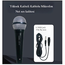 6.5mm Kablolu Dinamik Mikrofon Karaoke Hoparlörü Profesyonel Pc M