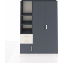 Hyperion Dolap 5 Raflı 2 Çekmeceli Tek Askılı 132x44x195 Antrasit-antrasit/aytaşı Antrasıt/aytası - Antrasıt