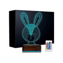 Luvivia Tavşan Çocuk Odası 3d Lamba - Masa Gece Lambası Şeffaf