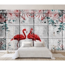 Flamingo Desenli Özel Tasarım Duvar Kağıdı
