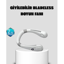 Kablosuz Giyilebilir Boyun Fanı Çift Motorlu Ve 5 Kademeli Hız Kontrolü - Lisinya