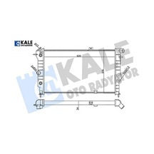 Su Radyatörü Opel Vectra A 1.6ı 1.8ı 2.0ı 88-95 Calıbra A 2.0ı 94-97 At Ac Mekanik 620 378x34 Kale Radyatör 1300133