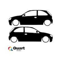 Opel Corsa C 2 Kapı Basık Oto Sticker Araba Sticker (348248495)