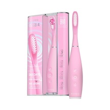 Foreo Issa 4 Elektrikli Diş Fırçası 4 Ü 1 Arada Şarj Edilebilir, Yumuşak Kıllar, Uzun Süreli Kullanım, Nazik Temizlik - Pearl Pink Açık Ahşap