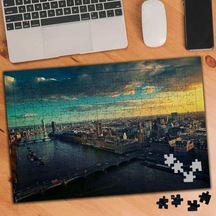 Saat Kulesi,köprü,şehir Manzarası 240 Parça Puzzle Yapboz-75160