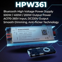 220 Volt 400 Watt Modül Neon Ve Şerit Led Bluetooth Ve Rf Kumandalı Hpw361 Dimmer