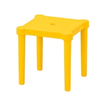 Çocuk Taburesi, Sarı Renk Meridyendukkan 28x27 Cm Polipropilen Plastik Kare Tabure Kahverengi