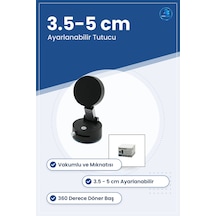 Araç İçi Telefon Tutucu Vakumlu Mıknatıslı Ayarlanabilir 3.5 İla