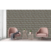 Tropicano Modern Kuş Tüyü Desenli Duvar Kağıdı 9913-5, Kahverengi Ce, Iso 9001, Iso 10002
