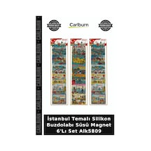 Özel Üretim Hediyelik Hatıra Mutfak İstanbul Temalı Silikon Buzdolapı Süsü Magnet 6'lı Set Alk5809