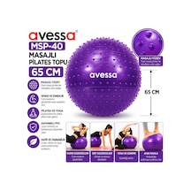 Avessa Msp-40 Masajlı Pilates Topu 65 Cm Mor