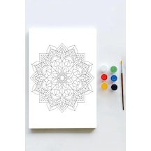 Pster21647 Mandala Tuval Kanvas Tablo Boyama Hobi Seti 8 30x40cm -