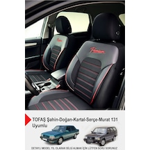 Premium Serisi Lüks Keten Oto Koltuk Kılıfı Tofaş Kartal-şahin-doğan-serçe-tempra İle Uyumlu Siyah