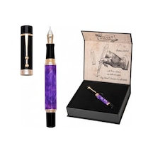 Genève Lüks Ve Ergonomik Dolma Kalem & Tükenmez Kalem Taurus Serisi Alman M Uç, Altın Kaplama Evrensel Refill Ve Kartuş, Doldurulabilir Pompa, Hediye Kutulu Dolma Kalem, Amour Violet