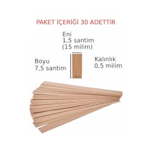 Ahşap Mum Fitili Mum Fitil Doğal Mum Fitil 30 Adet Boy 7,5 Santim En 15 Milim Diğer