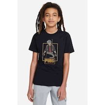Tshirthane Pubg Man Baskılı Unisex Çocuk Siyah T-Shirt