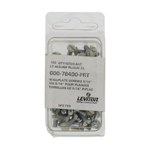 Leviton 78400-prt Hafif Badem Yedek Duvar Plakası Vidası, 100'lü Paket