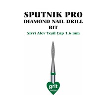 Elmas Sivri Alev Freze Yeşil Çap 1,6mm