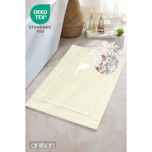 Ekru Ayak Havlusu - 50x70 Cm, 245 Gr, %100 Pamuk, Spa Ve Otel Banyo Paspası, Günlük Kullanıma Uygun Ekru