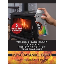 Sibax Isıya Dayanıklı Sprey Boya 400 Ml Türk Malı Siyah Renk