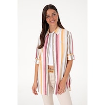 U.s. Polo Assn. Kadın Kavun Gömlek Desenli 50305877-vr202 Kavun