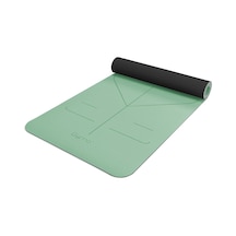 Hizalamalı 6mm Tpe Yoga Matı Pilates Minderi Açık Yeşil Tek Renk