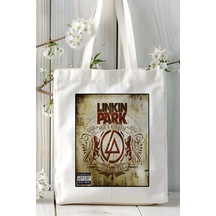 Art Hediye Linkinpark Linkin Park Baskılı Bez Çanta Omuz Çantası Kişiye Özel Desen 2 Çok Renkli
