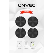 Onvec Hybrid Smart Tag 4 Adet Apple Uyumlu iOS Android Akıllı Eşya Bulucu Takip Cihazı
