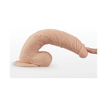Morgece 23 Cm Realistik Titreşimli Vantuzlu Anal Vajinal Dildo Penis
