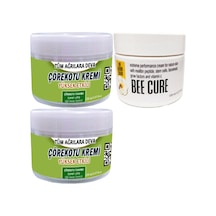 2 Adet Çörek Otu Kremi Büyük Boy  İçin Krem 150 Ml Krem + Bee Cure Krem 150 Ml / Kas Diz Dirsek Sırt Bel İskelet  na Masaj Seti