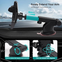 Araç İçin Telefon Tutucu, 360 Derece Dönebilen, Tüm Telefonlara Uyumludur, Suv, Tır, Kamyonet, Pick Up, Panelvan İçin Extra Uzun Teleskopik Tutucu