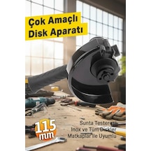 Matkap Ucuna Takılabilen Çok Amaçlı Taşlama Ve Sunta Kesim Diski Aparatı Sert Plastik Seti 115 Mm Lisinya