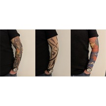 Giyilebilir Dövme 3 Çift 6 Adet Kol Çorap Dövmesi Sleeve Tattoo Set14