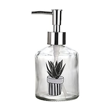 Cam Sıvı Sabunluk,kaktüs 1 Desen 300ml 7,6x15,5cm Genel