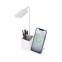 S-link SL-M9054 Beyaz TypeC 10W Kablosuz Şarj Cihazı Kalemlikli