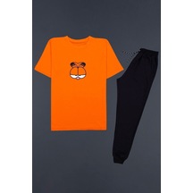 Uyguntarz Garfield Eşofman Takımı Turuncu