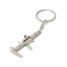 Spelt Mini Vernier Kumpas Cetvel Ölçer Anahtarlık 3 Cm Siyah