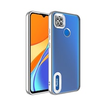 Xiaomi Redmi 9c Kılıf Kamera Lens Korumalı Logo Gösteren Parlak Kenarlı Kapak Omega