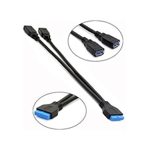 2 Port Usb 3.0 Dişi Anakart 20 Pin 2Xusb Uzatma Kablosu 19 Pin