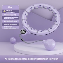Snapbuy Aklıllı Hulahop, İncelme , Düşmez, Sökülebilir, Sayaçlı, 65 110 Cm Bel Çevresi İçin Mor