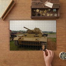 Askeri Tank Tasarımı 240 Parça Ahşap Puzzle Ahşap Kutuda Mpy10290
