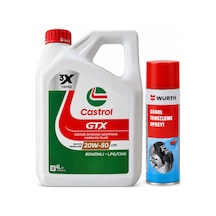 Castrol Gtx Motor Yağı 20w-50 Lpg 4 L + Würth Balata Spreyi 500 ML