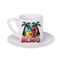 Susam Sokağı Elmo Türk Kahvesi Fincanı Beyaz