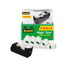 Magic Tape Value Pack W/dispenser, 3/4" X 1000 ","1 Core, 6/paket